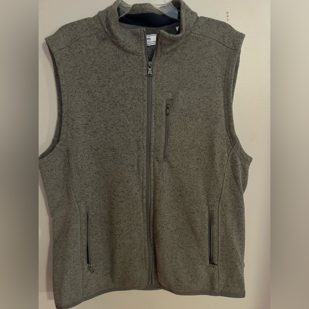 Southern Tide‎ Men's Zip Up Sweater Vest - Heather Gray